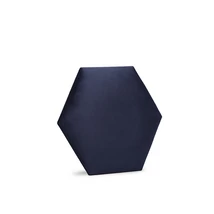 Rebel of Styles textile panel 'Luxury Velvet Textile Hexagon Blue' 0,06 m²