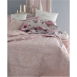 Lilian Bedspread for double bed 270x270(02.Powder.pink)