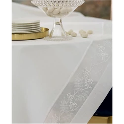Cerimonia Table cover 90x90(04.White)
