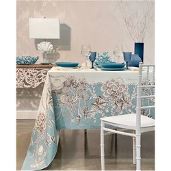 Mariluna Tablecloth 170x270(03.Turquoise)