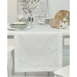 Ricamo Runner 50x150(04.White)