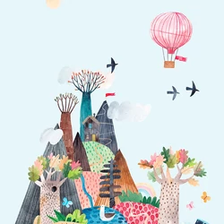 Decoprint Cute Walls vlies tapéta – vidám gyerekszobai minta, CW6036-2