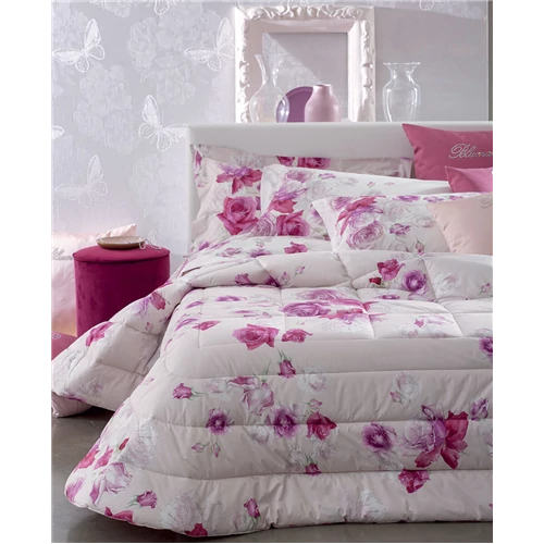 Rose Comforter for single bed 180x265(02.Pink)
