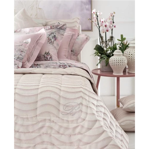Jasmine Bedspread for double bed 270x270(02.Powder.pink)