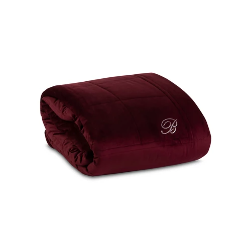 Blu Velvet Bedspread for double bed 270x270(12.Bordeaux)