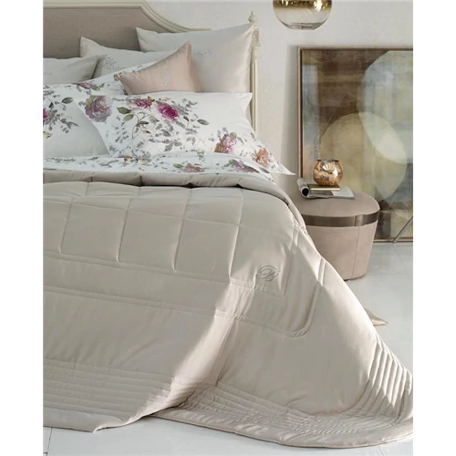 Blu Velvet Bedspread for double bed 270x270(18.Peach)