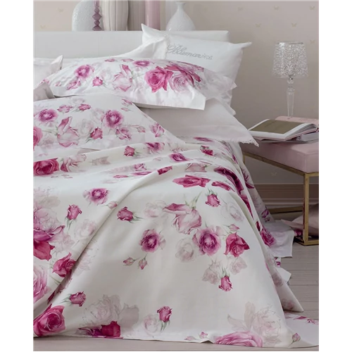 Rose Bedspread in piquet for double bed 260x270(02.Pink)
