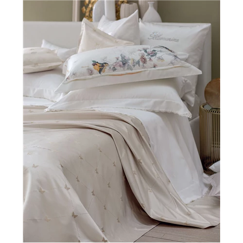 Livia Unquilted bedspread for double bed 270x270(06.White)