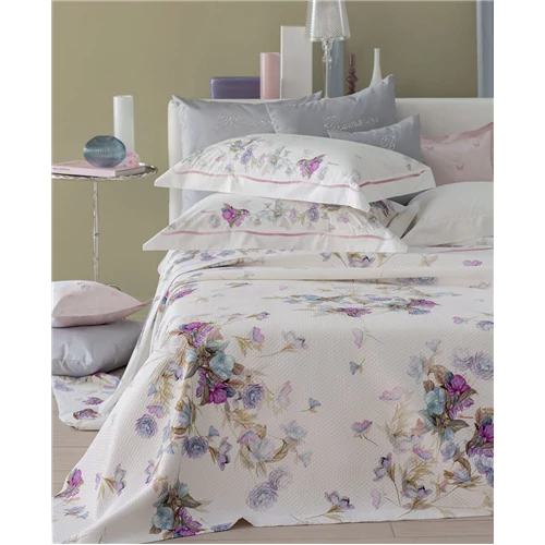 Liala Bedspread piquet for double bed 270x270(02.Powder.pink)