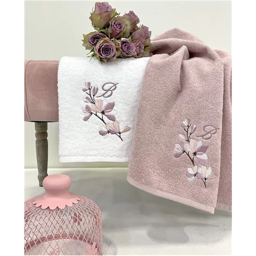 Flora Towel set 2 pcs 40x60 + 60x110(02.Powder.pink)
