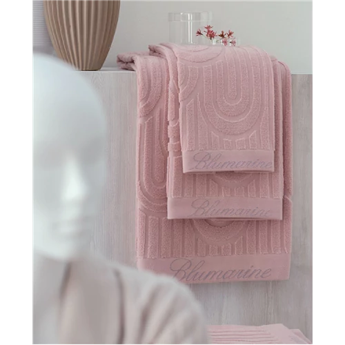 Monogram Towel set 2 pcs 40x60 + 60x110(02.Powder.pink)