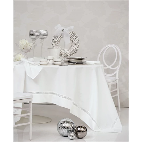 Contessa Tablecloth 180x300(04.White)