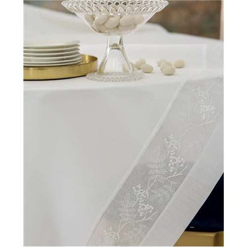 Cerimonia Table cover 90x90(04.White)