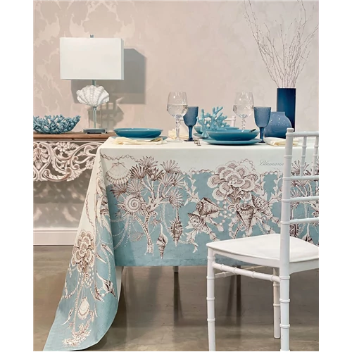 Mariluna Tablecloth 170x270(03.Turquoise)