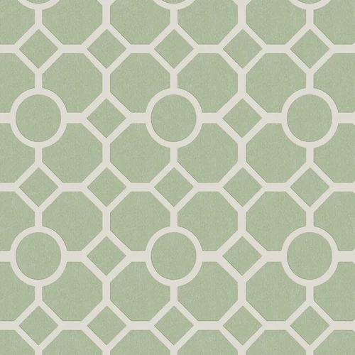 RHS Lattice Fretwork zsályazöld tapéta