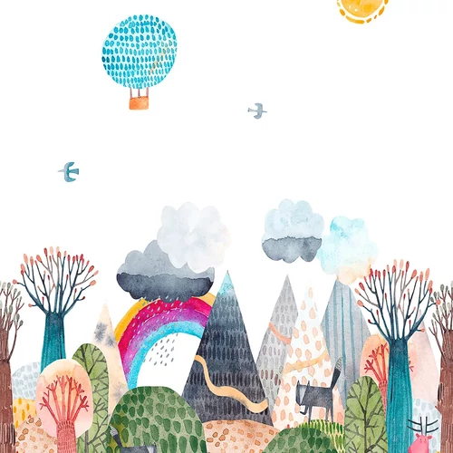 Decoprint Cute Walls vlies tapéta – vidám gyerekszobai minta, CW6048-1