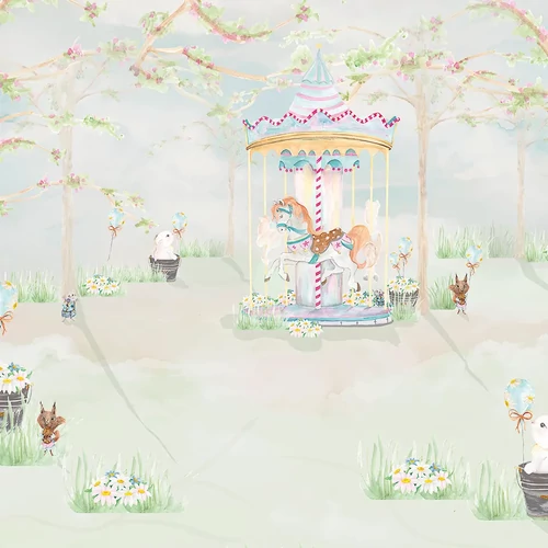 Decoprint Cute Walls vlies tapéta – vidám gyerekszobai minta, CW6111-1