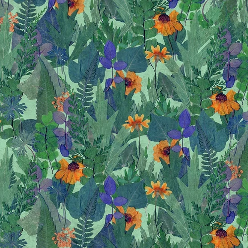 Herbarium vlies tapéta – természetközeli, növényi motívumok, HE27281
