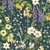Kép 1/5 - RHS Flower Medley sötétkék tapéta