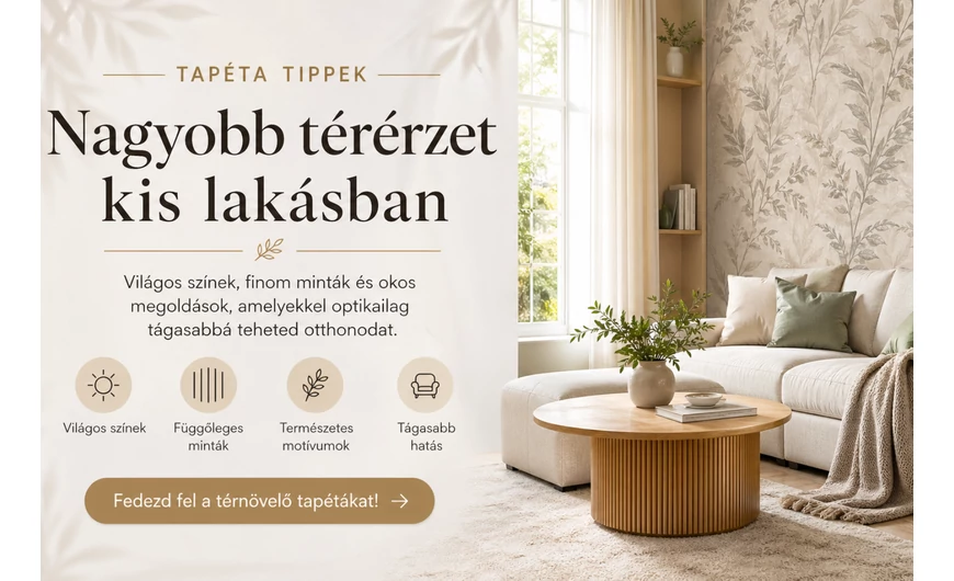 Kis lakás, nagy tér – tapéta trükkök, amiktől tágasabbnak hat az otthonod